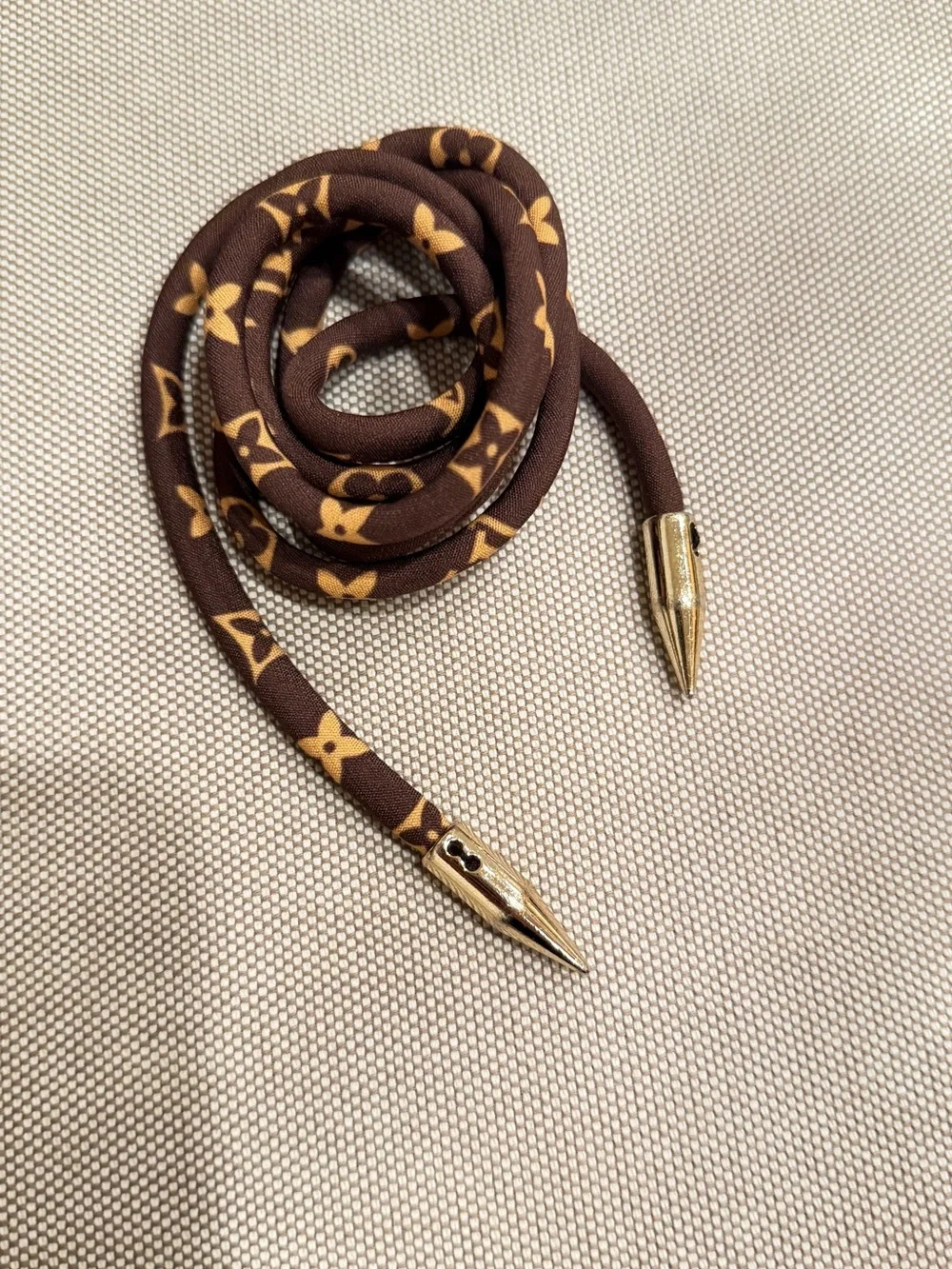 LV Gold-Tone Accent Brown Strap /Bracelet/Belt
